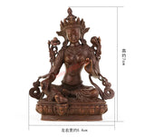 Pure Copper Green Tara, Buddha statue of Bodhisattva, Tibetan Tantric Buddhism, household decoration, exquisite B-level craft