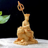 Retro Wood Carving  Craft Ksitigarbha Buddha Statue ,Tibetan Suppliers Home Putting Decorations Figurines