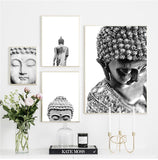 Bouddha Noir et Blanc <br> Tableau